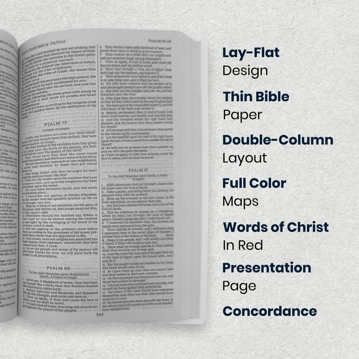 Custom Personalized Church Bible KJV Gift and Award Bible Small Print | White - Shepherds Shelf