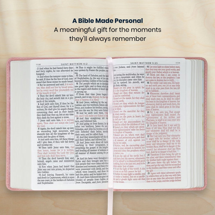 Custom Personalized Church Bible KJV Medium Print | Pink - Shepherds Shelf