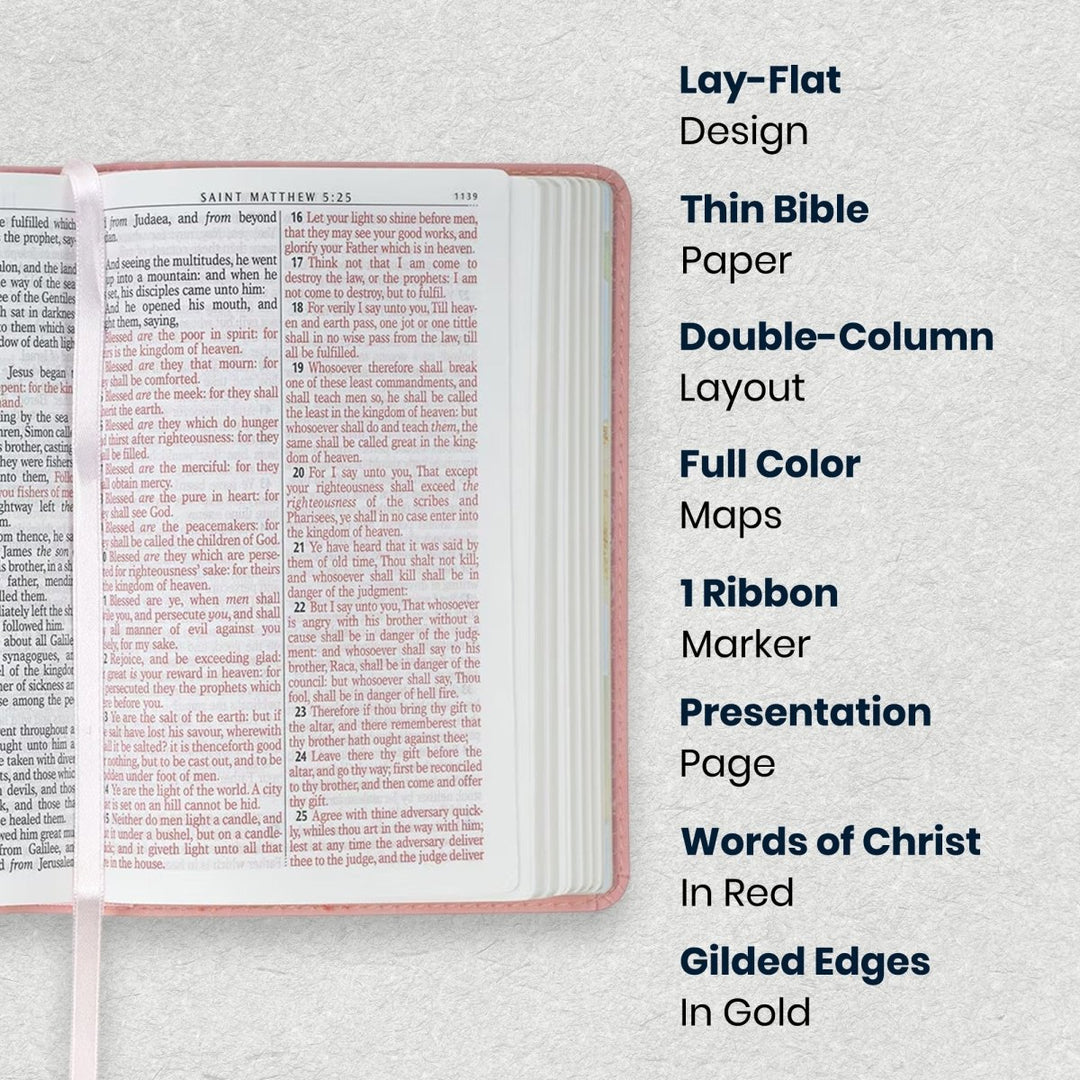 Custom Personalized Church Bible KJV Medium Print | Pink - Shepherds Shelf