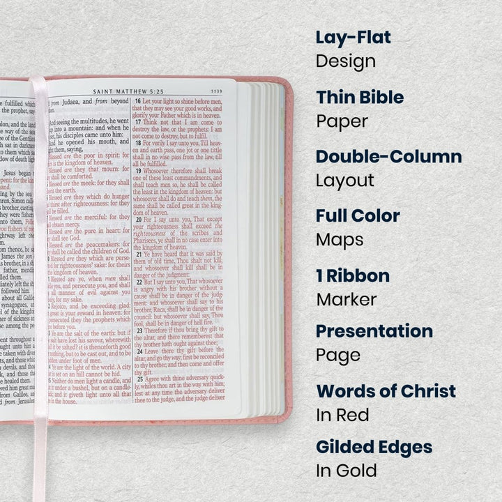 Custom Personalized Church Bible KJV Medium Print | Pink - Shepherds Shelf