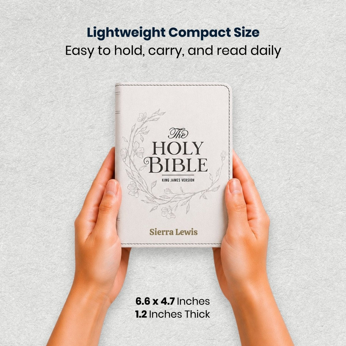 Custom Personalized Church Bible KJV Medium Print | White - Shepherds Shelf