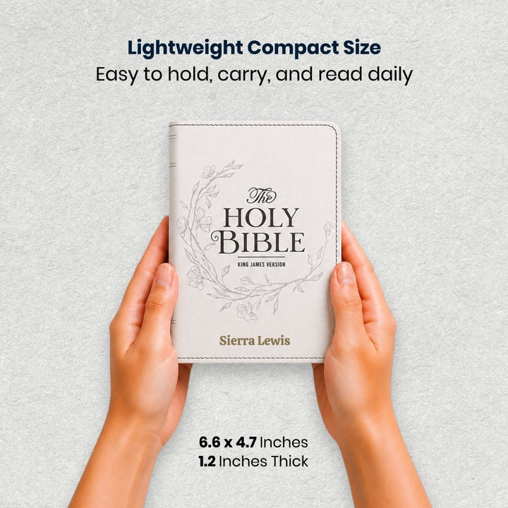 Custom Personalized Church Bible KJV Medium Print | White - Shepherds Shelf