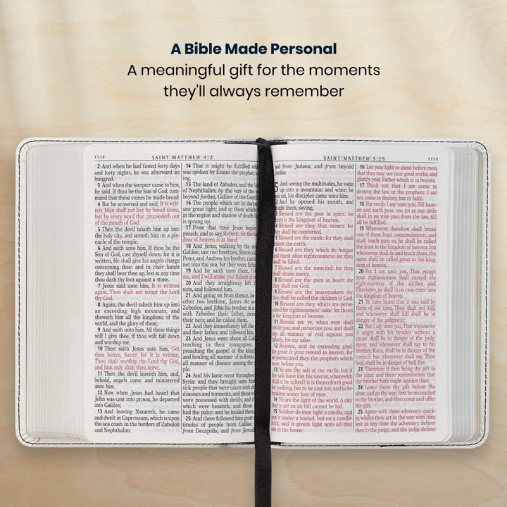 Custom Personalized Church Bible KJV Medium Print | White - Shepherds Shelf