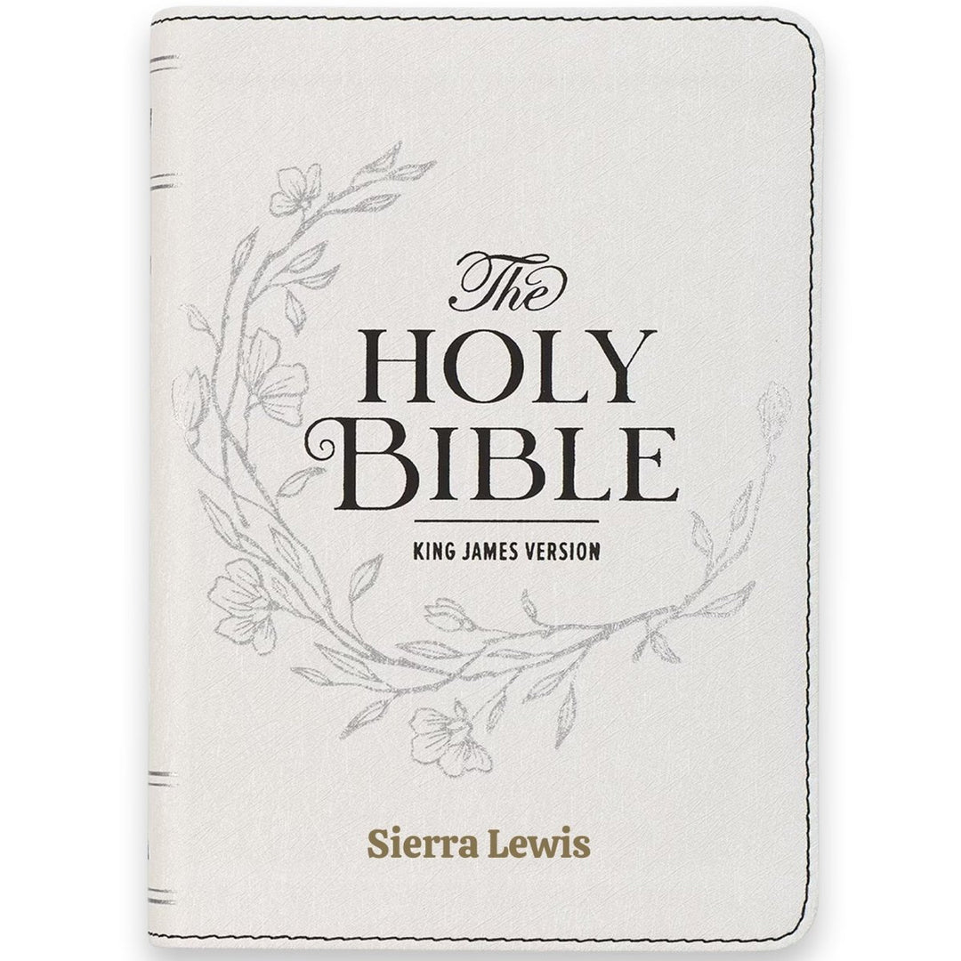 Custom Personalized Church Bible KJV Medium Print | White - Shepherds Shelf