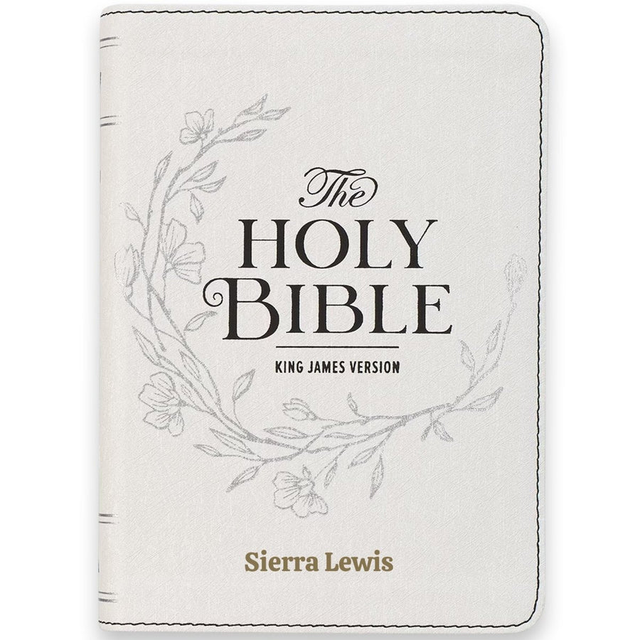 Custom Personalized Church Bible KJV Medium Print | White - Shepherds Shelf