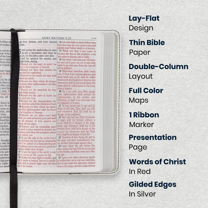 Custom Personalized Church Bible KJV Medium Print | White - Shepherds Shelf