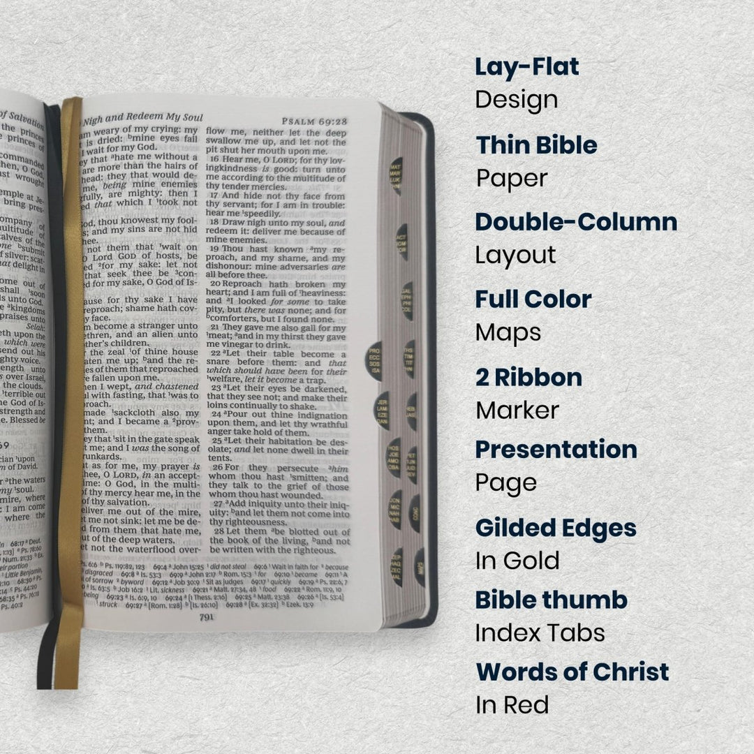 Custom Personalized Church Bible KJV Reference Bible Large Print | Black - Shepherds Shelf