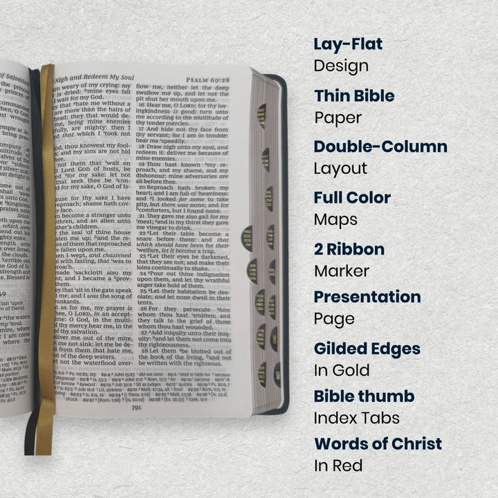 Custom Personalized Church Bible KJV Reference Bible Large Print | Black - Shepherds Shelf