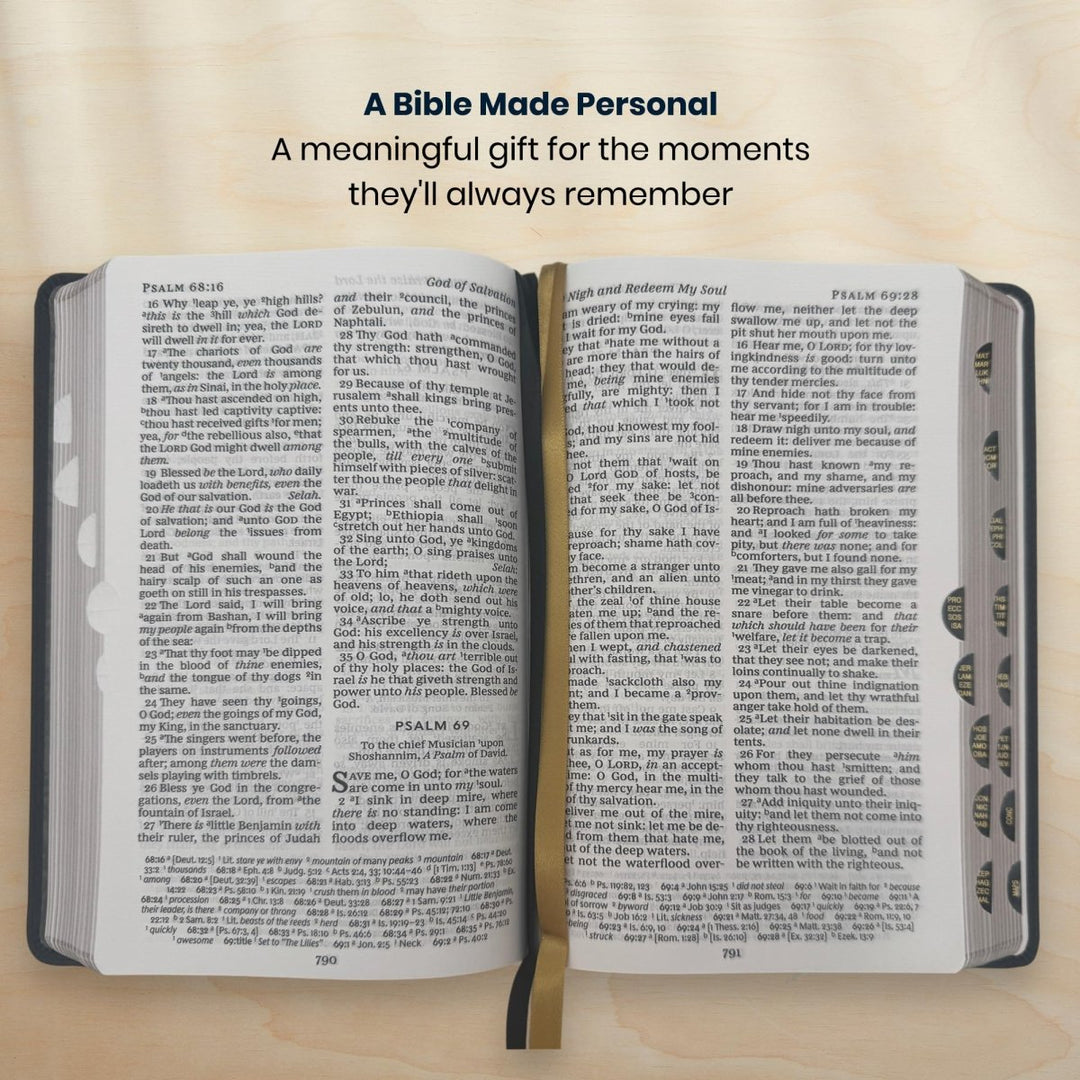 Custom Personalized Church Bible KJV Reference Bible Large Print | Black - Shepherds Shelf