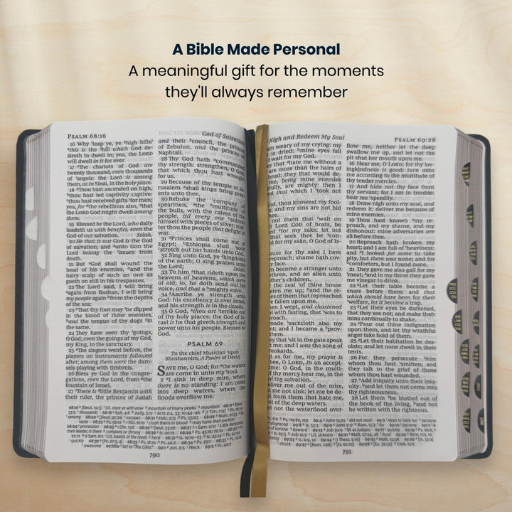 Custom Personalized Church Bible KJV Reference Bible Large Print | Black - Shepherds Shelf