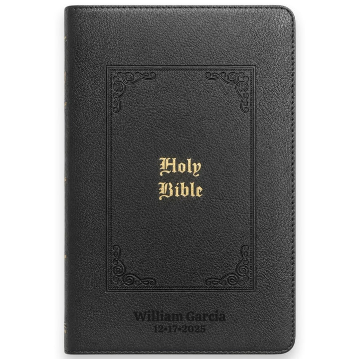 Custom Personalized Church Bible KJV Reference Bible Large Print | Black - Shepherds Shelf