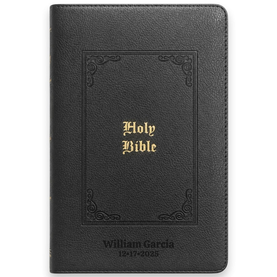 Custom Personalized Church Bible KJV Reference Bible Large Print | Black - Shepherds Shelf