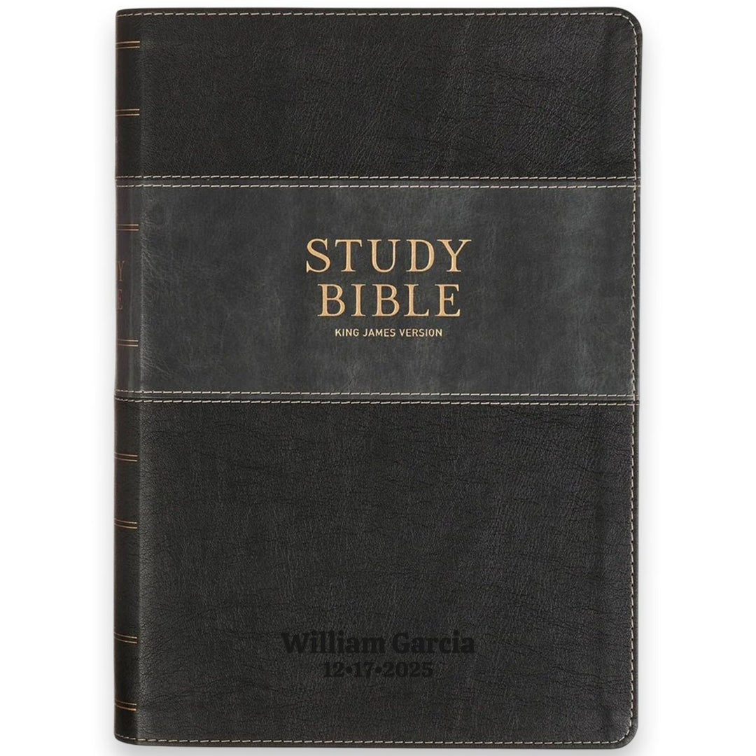Custom Personalized Church Bible KJV Study Bible Large Print | Black - Shepherds Shelf