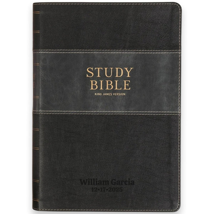 Custom Personalized Church Bible KJV Study Bible Large Print | Black - Shepherds Shelf