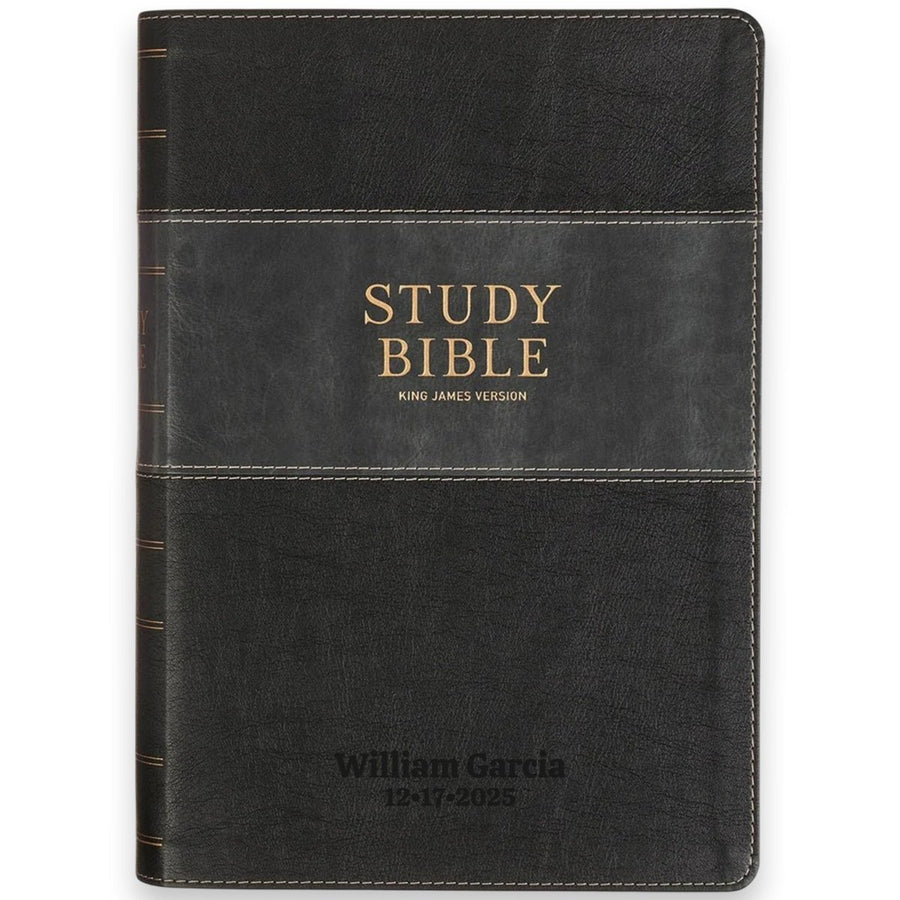 Custom Personalized Church Bible KJV Study Bible Large Print | Black - Shepherds Shelf
