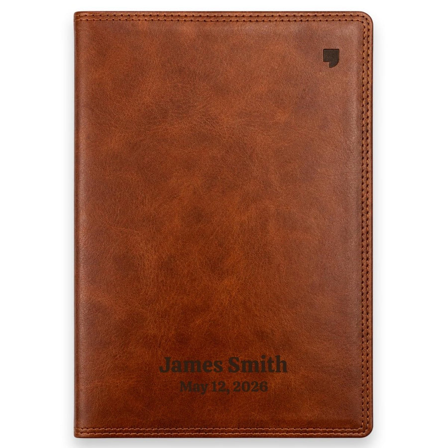 Custom Personalized Church Bible NET Cross Reference Bible Medium Print | Brown - Shepherds Shelf