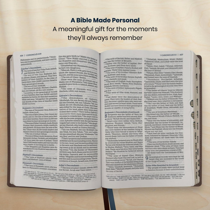 Custom Personalized Church Bible NET Cross Reference Bible Medium Print | Brown - Shepherds Shelf