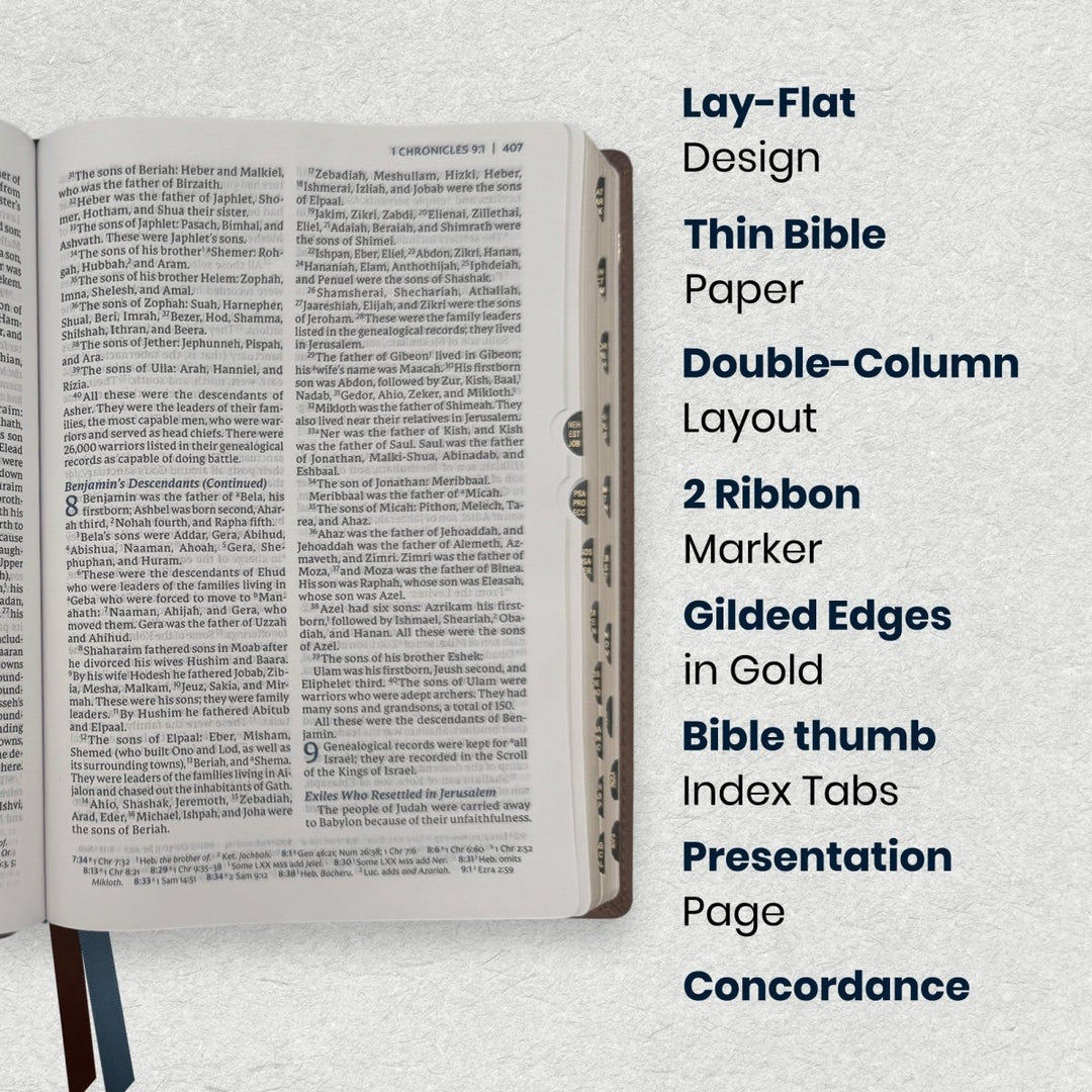 Custom Personalized Church Bible NET Cross Reference Bible Medium Print | Brown - Shepherds Shelf