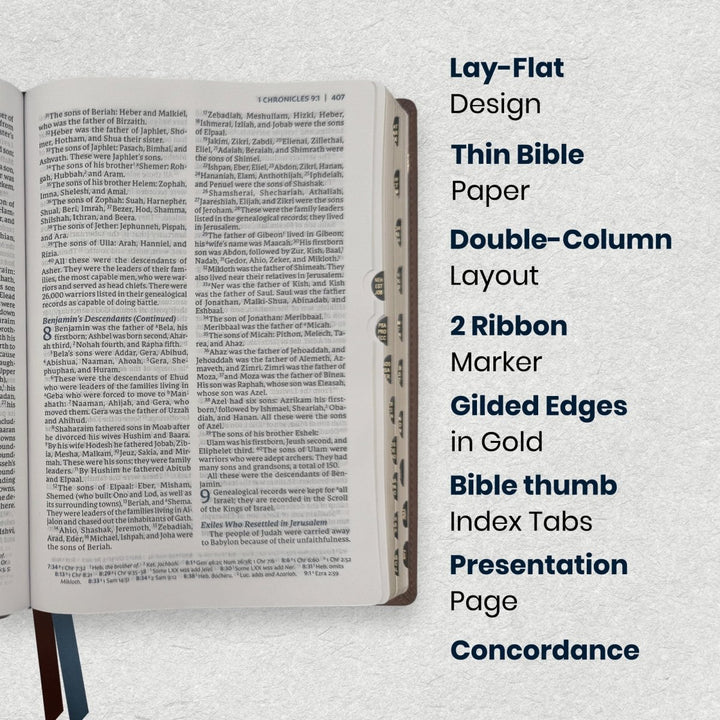 Custom Personalized Church Bible NET Cross Reference Bible Medium Print | Brown - Shepherds Shelf