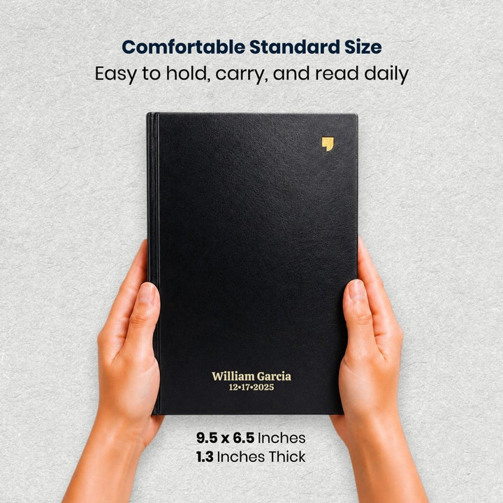 Custom Personalized Church Bible NET Medium Print | Black - Shepherds Shelf