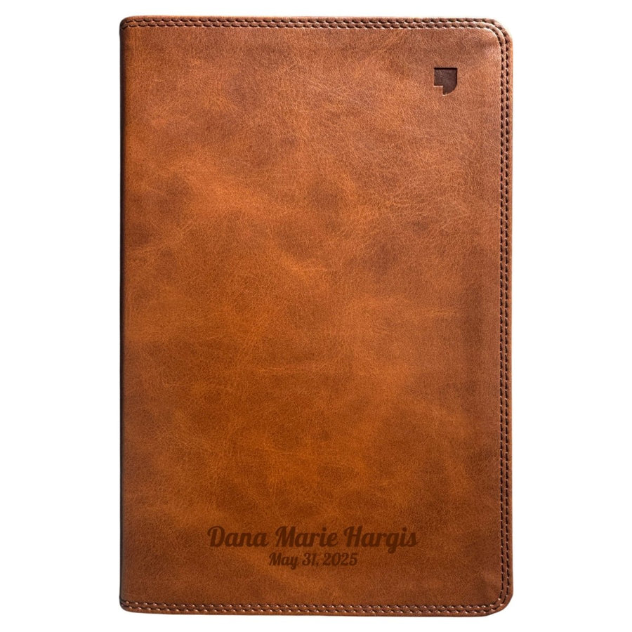 Custom Personalized Church Bible NET Thinline Bible Medium Print | Brown - Shepherds Shelf