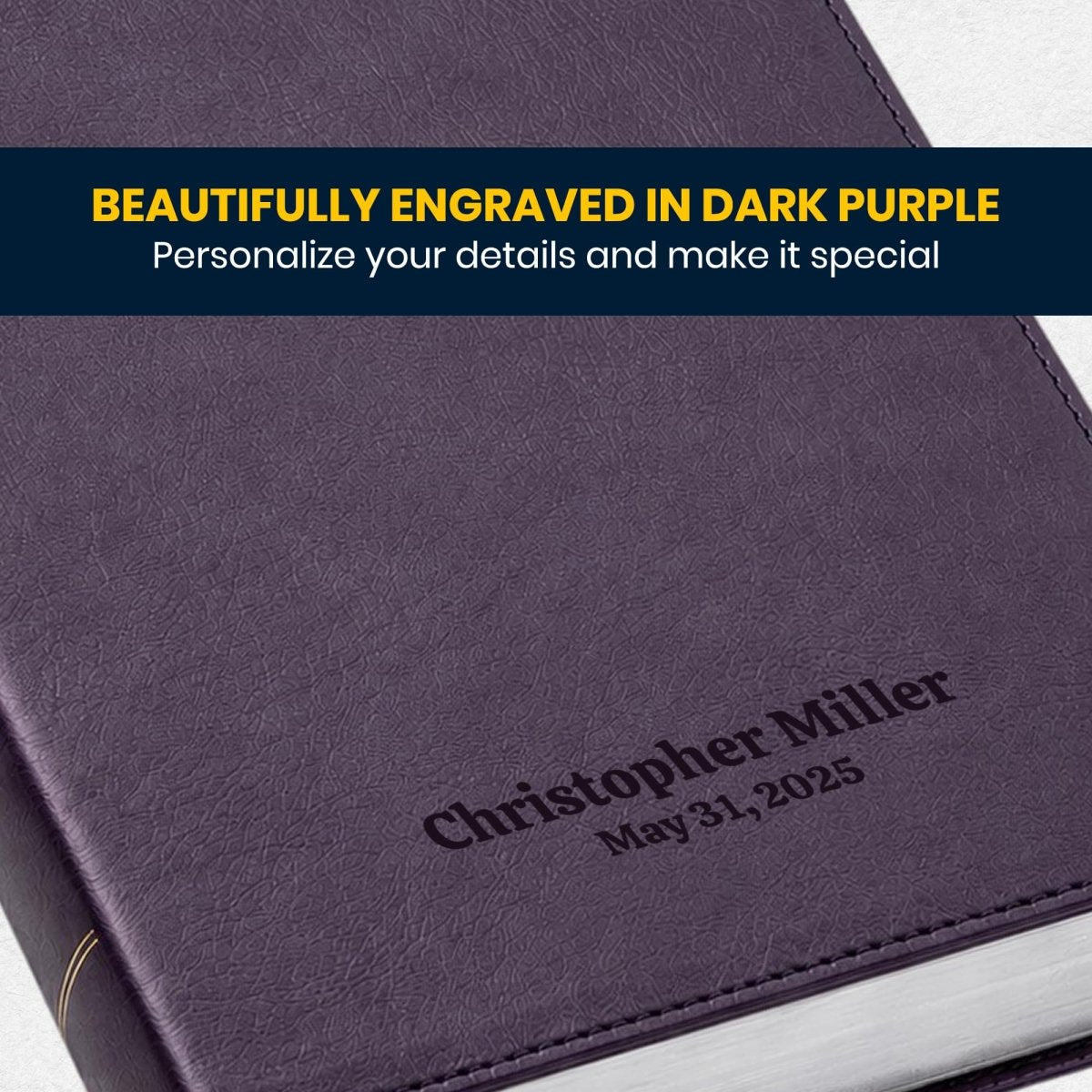 Custom Personalized Church Bible NET Thinline Bible Medium Print | Purple - Shepherds Shelf