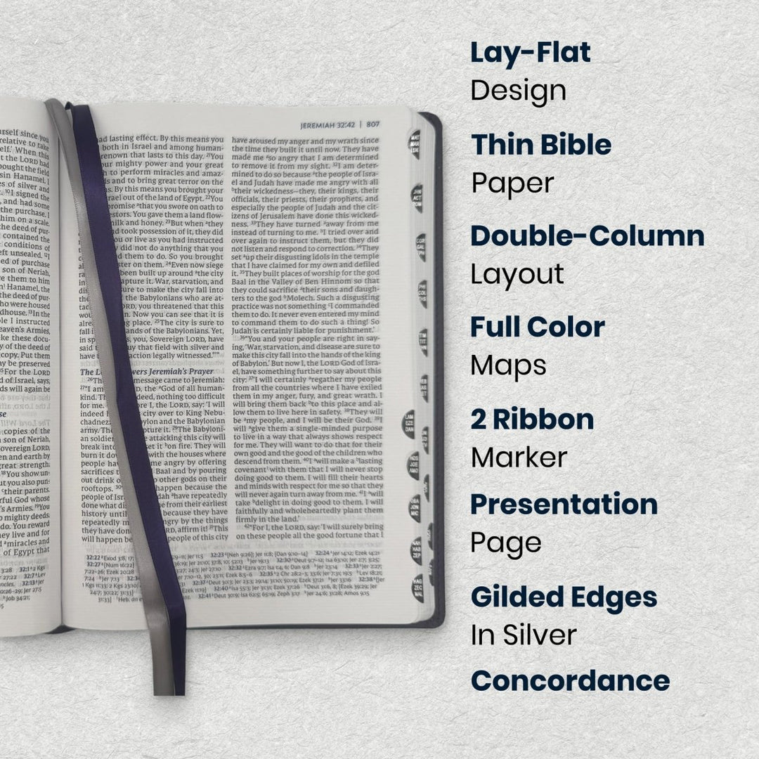 Custom Personalized Church Bible NET Thinline Bible Medium Print | Purple - Shepherds Shelf