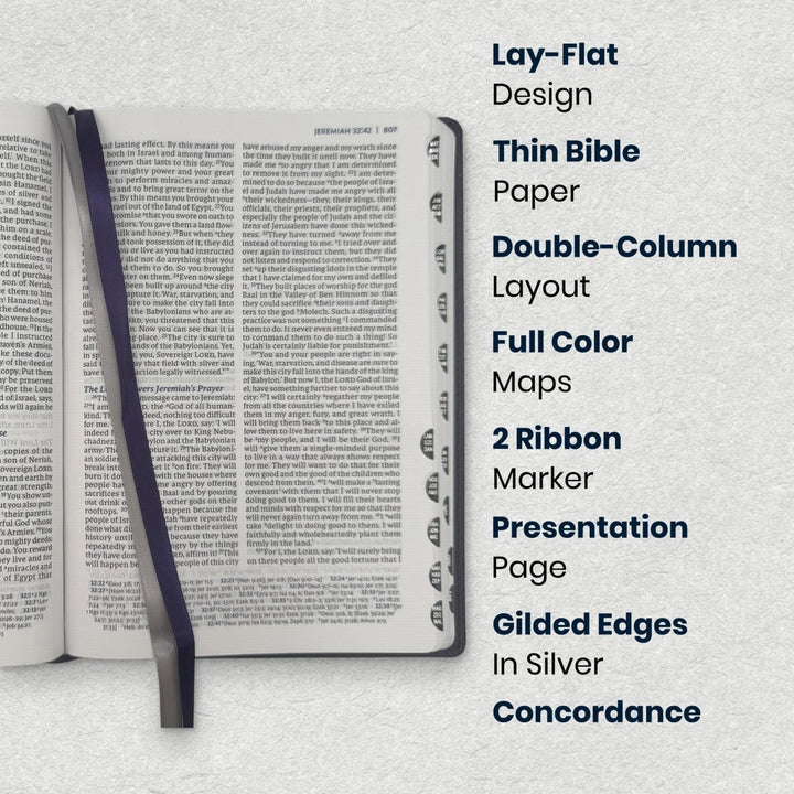 Custom Personalized Church Bible NET Thinline Bible Medium Print | Purple - Shepherds Shelf