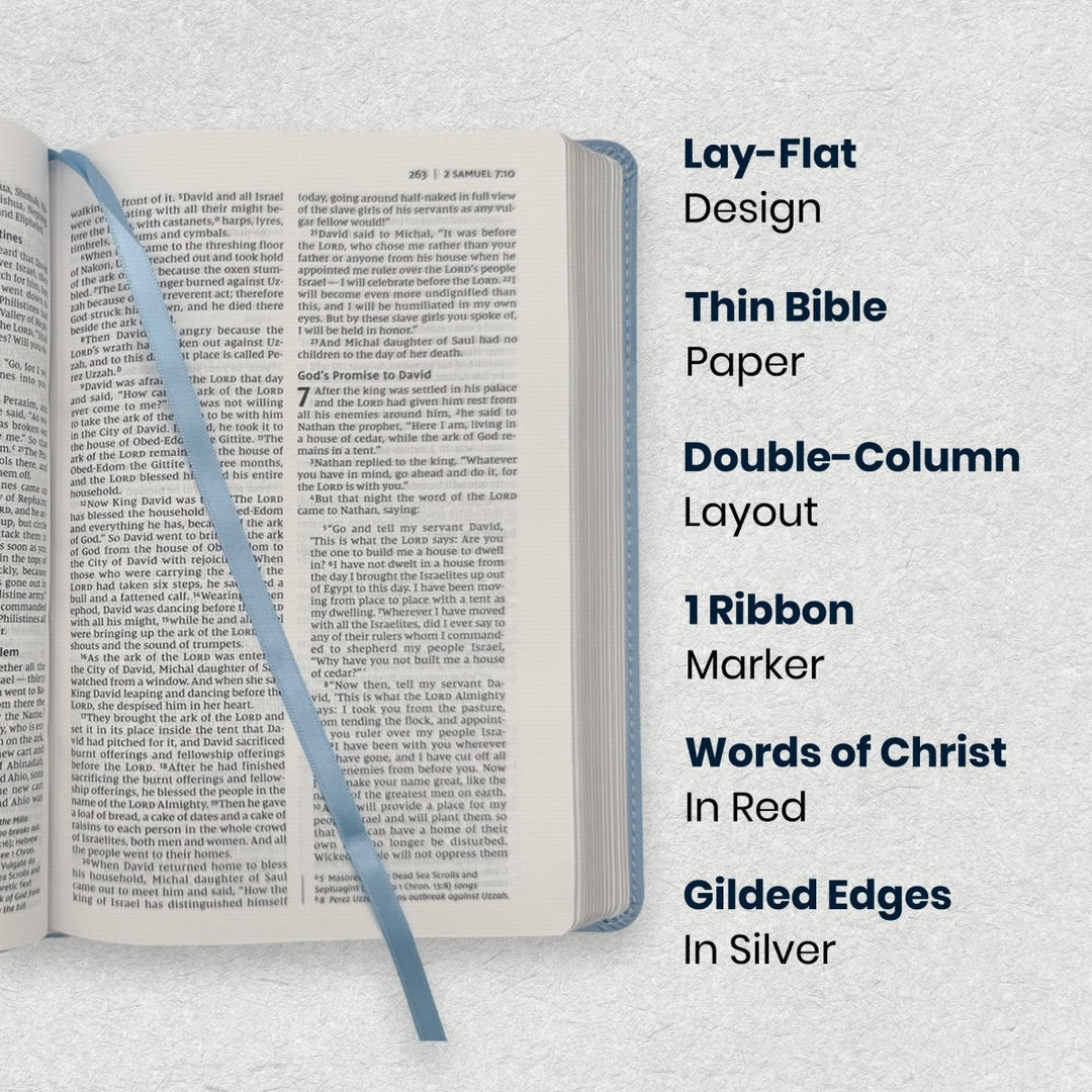 Custom Personalized Church Bible NIV Baby Gift Bible Medium Print | Blue - Shepherds Shelf