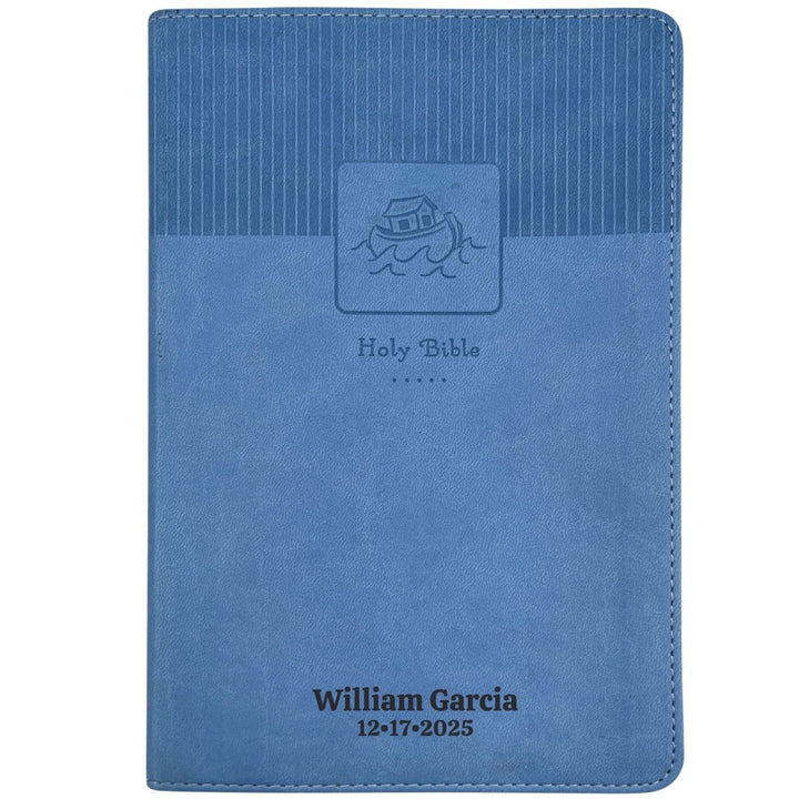 Custom Personalized Church Bible NIV Baby Gift Bible Medium Print | Blue - Shepherds Shelf