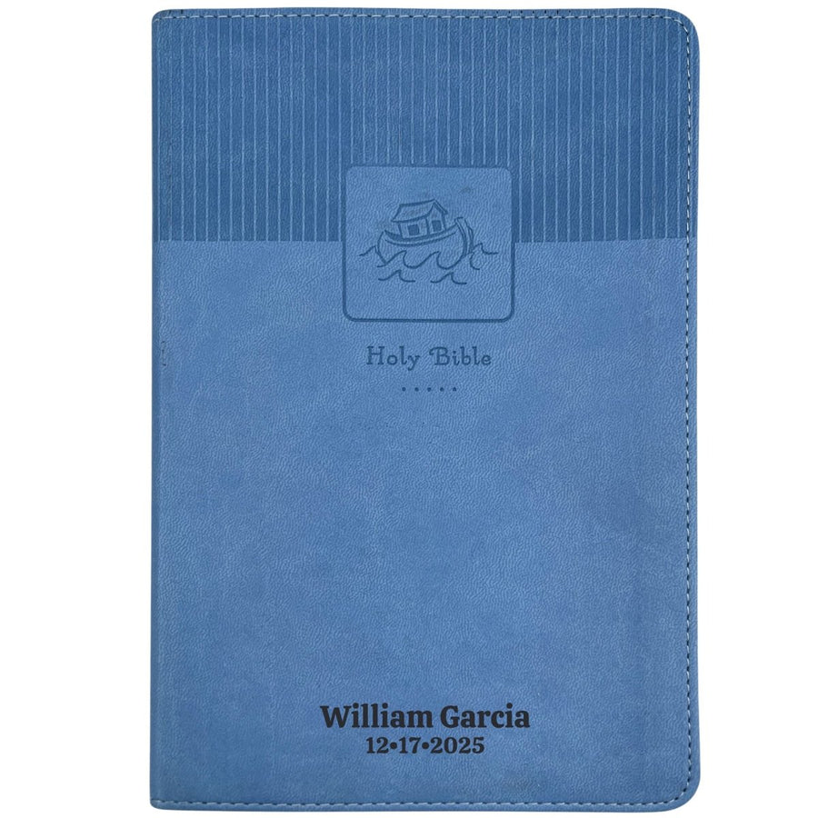 Custom Personalized Church Bible NIV Baby Gift Bible Medium Print | Blue - Shepherds Shelf