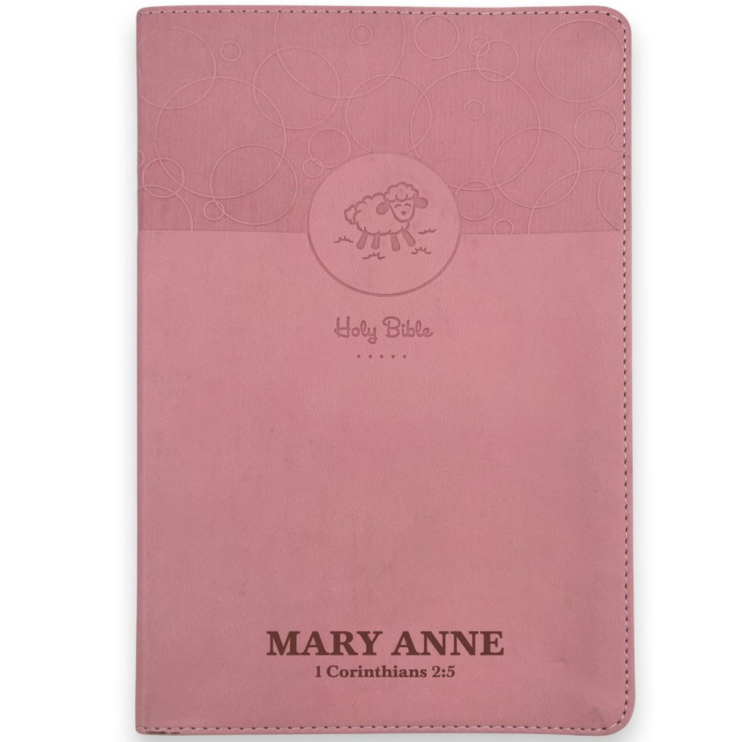 Custom Personalized Church Bible NIV Baby Gift Bible Medium Print | Pink - Shepherds Shelf