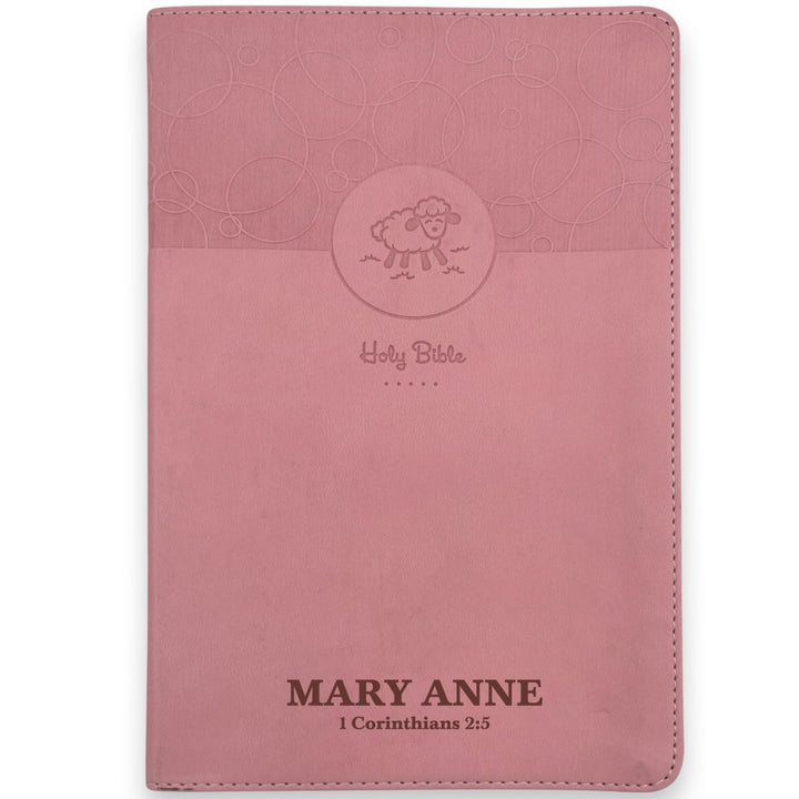 Custom Personalized Church Bible NIV Baby Gift Bible Medium Print | Pink - Shepherds Shelf