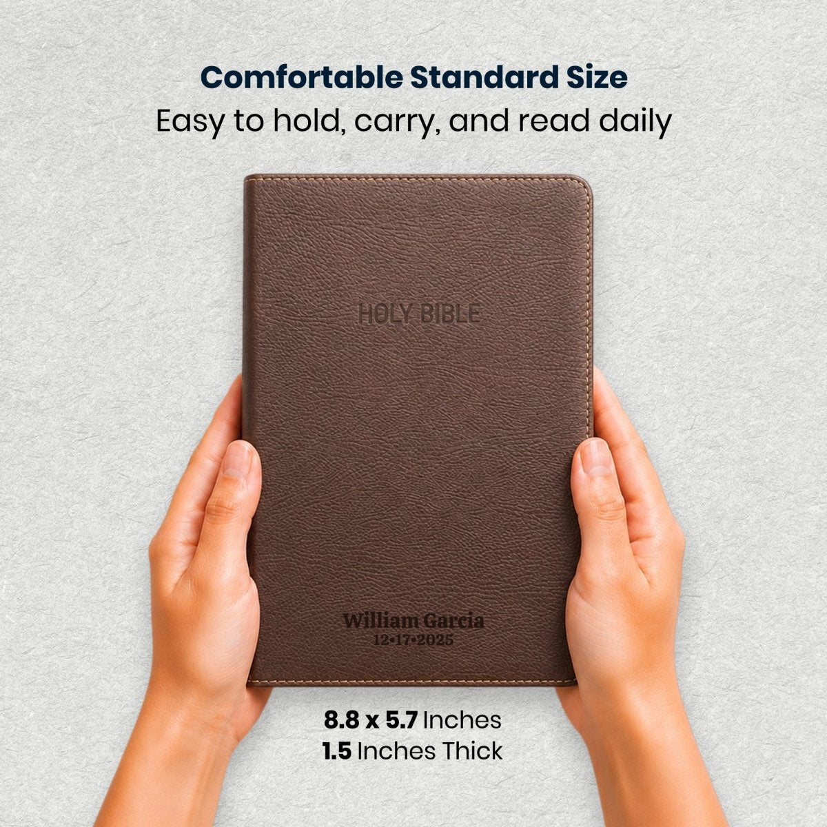 Custom Personalized Church Bible NIV Foundation Study Bible Small Print | Brown - Shepherds Shelf