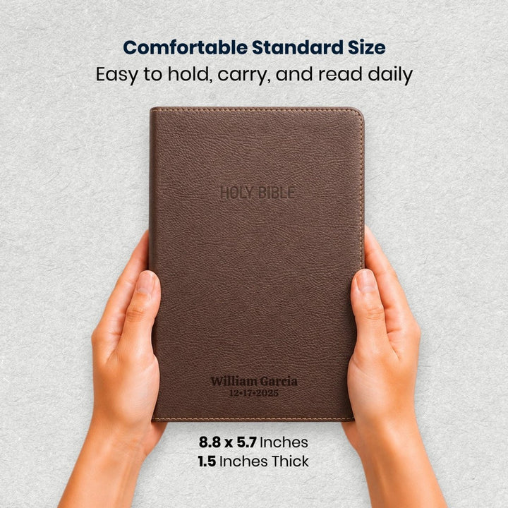 Custom Personalized Church Bible NIV Foundation Study Bible Small Print | Brown - Shepherds Shelf