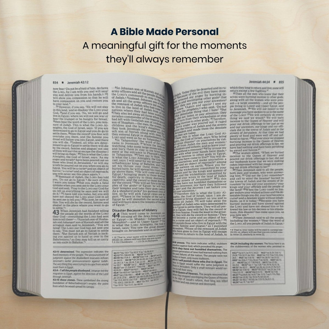Custom Personalized Church Bible NIV Foundation Study Bible Small Print | Brown - Shepherds Shelf