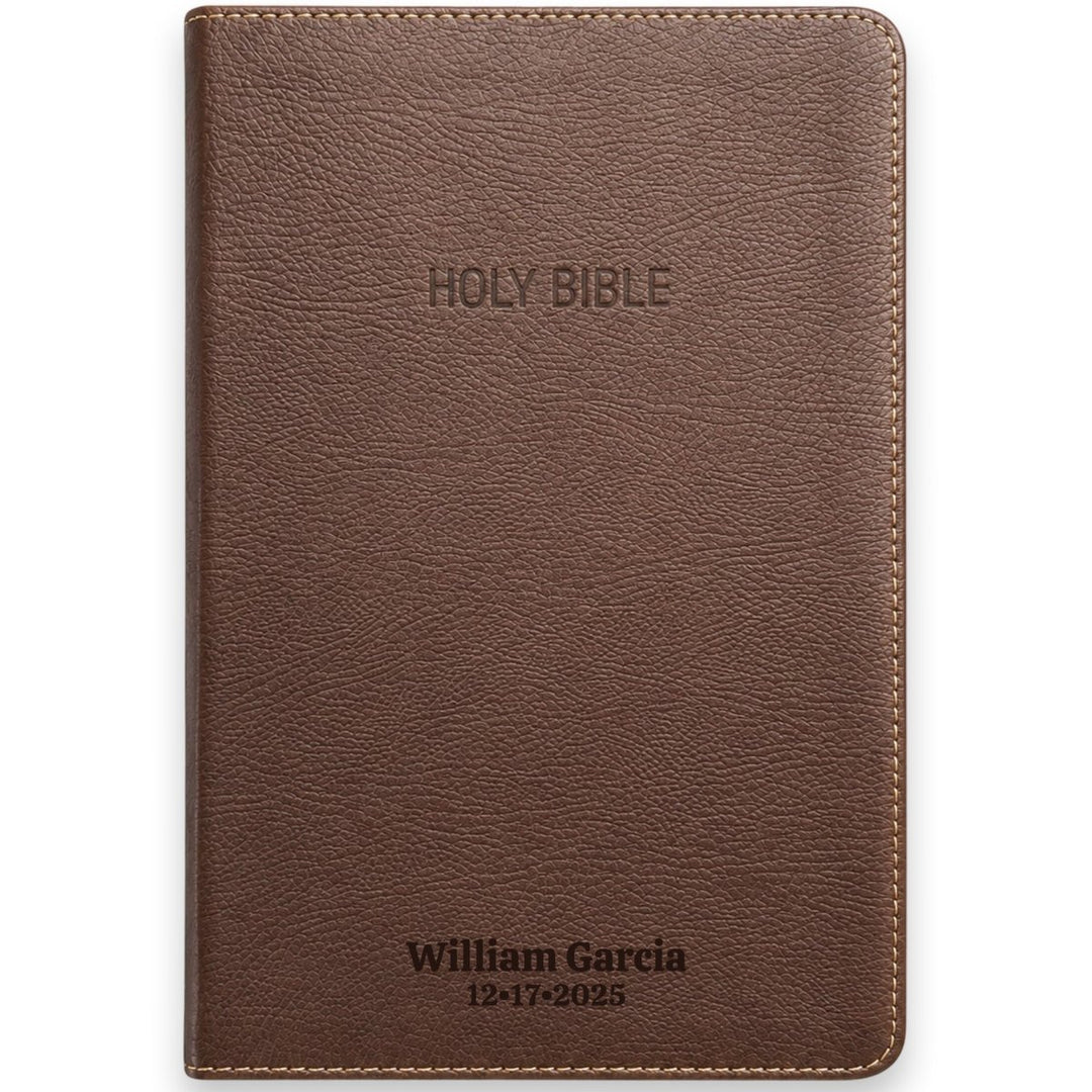 Custom Personalized Church Bible NIV Foundation Study Bible Small Print | Brown - Shepherds Shelf