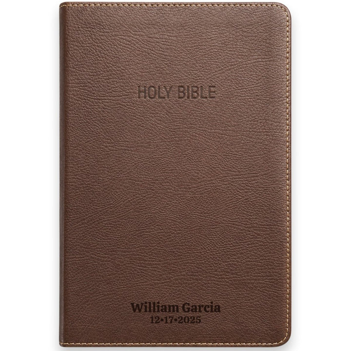 Custom Personalized Church Bible NIV Foundation Study Bible Small Print | Brown - Shepherds Shelf