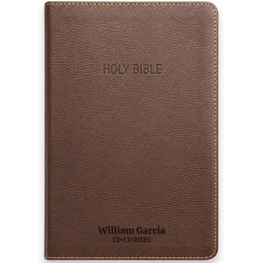 Custom Personalized Church Bible NIV Foundation Study Bible Small Print | Brown - Shepherds Shelf