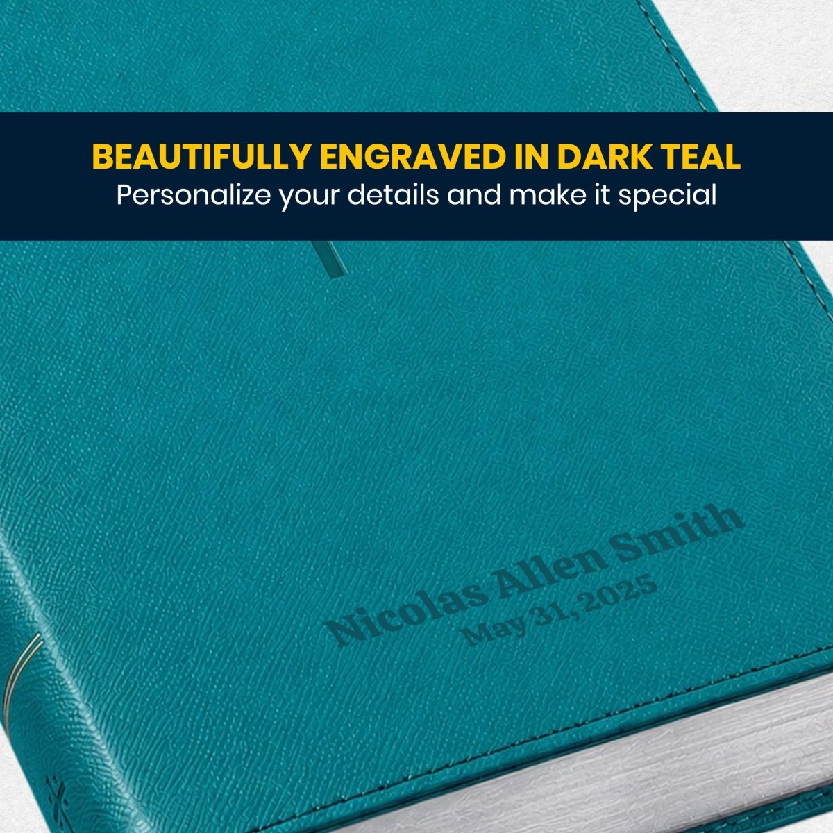 Custom Personalized Church Bible NIV Foundation Study Bible Small Print | Teal - Shepherds Shelf