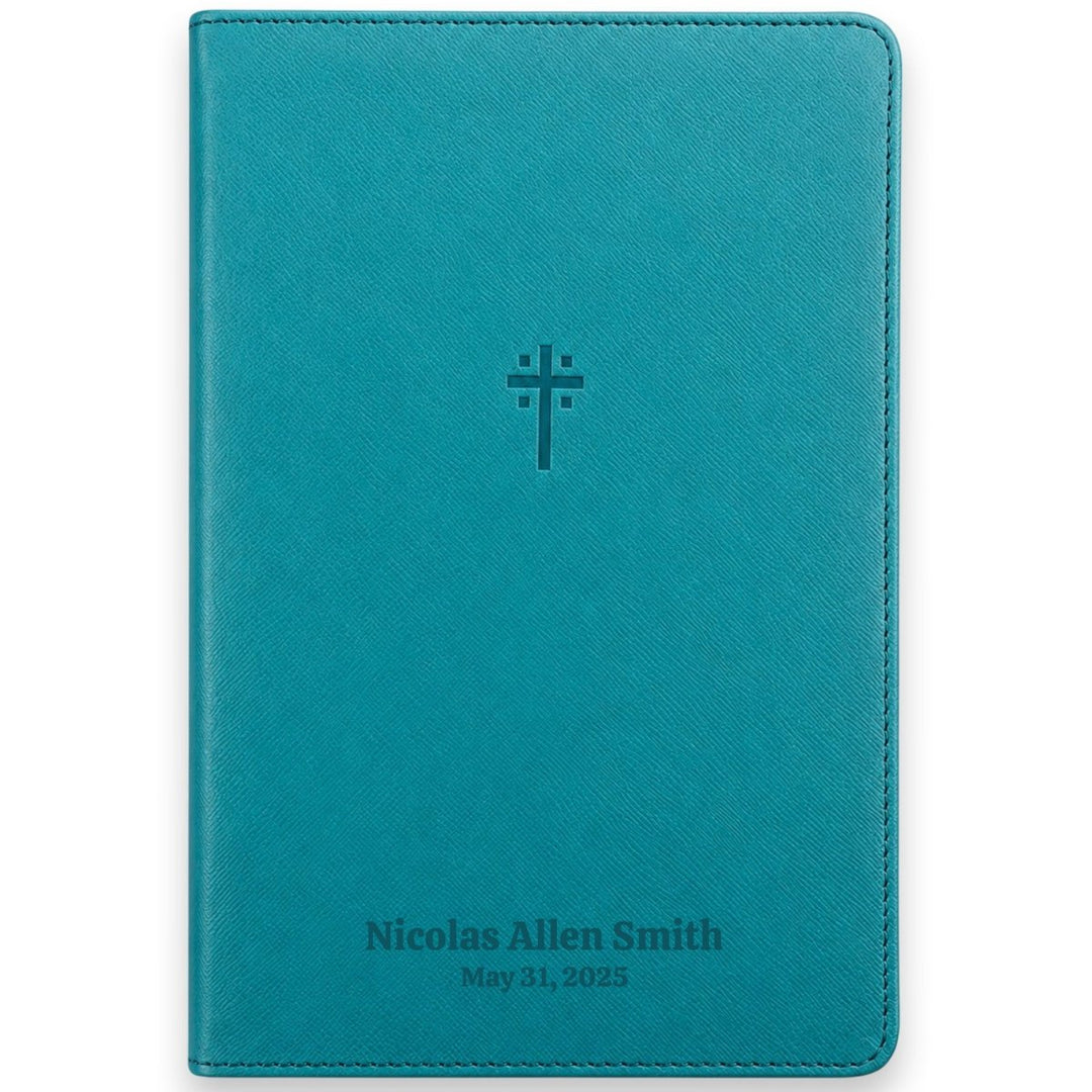 Custom Personalized Church Bible NIV Foundation Study Bible Small Print | Teal - Shepherds Shelf