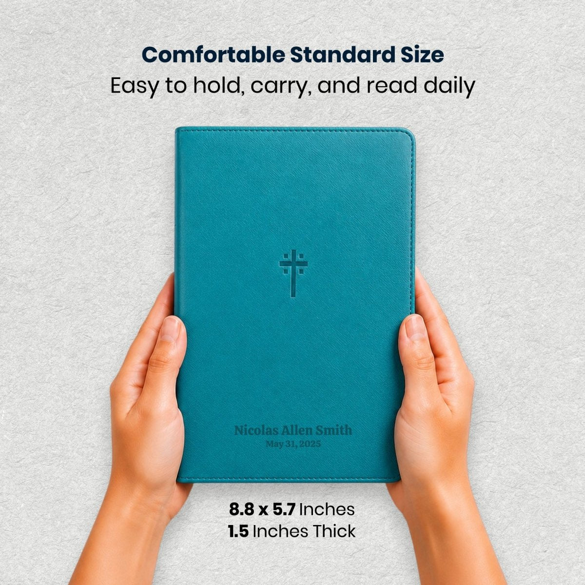 Custom Personalized Church Bible NIV Foundation Study Bible Small Print | Teal - Shepherds Shelf