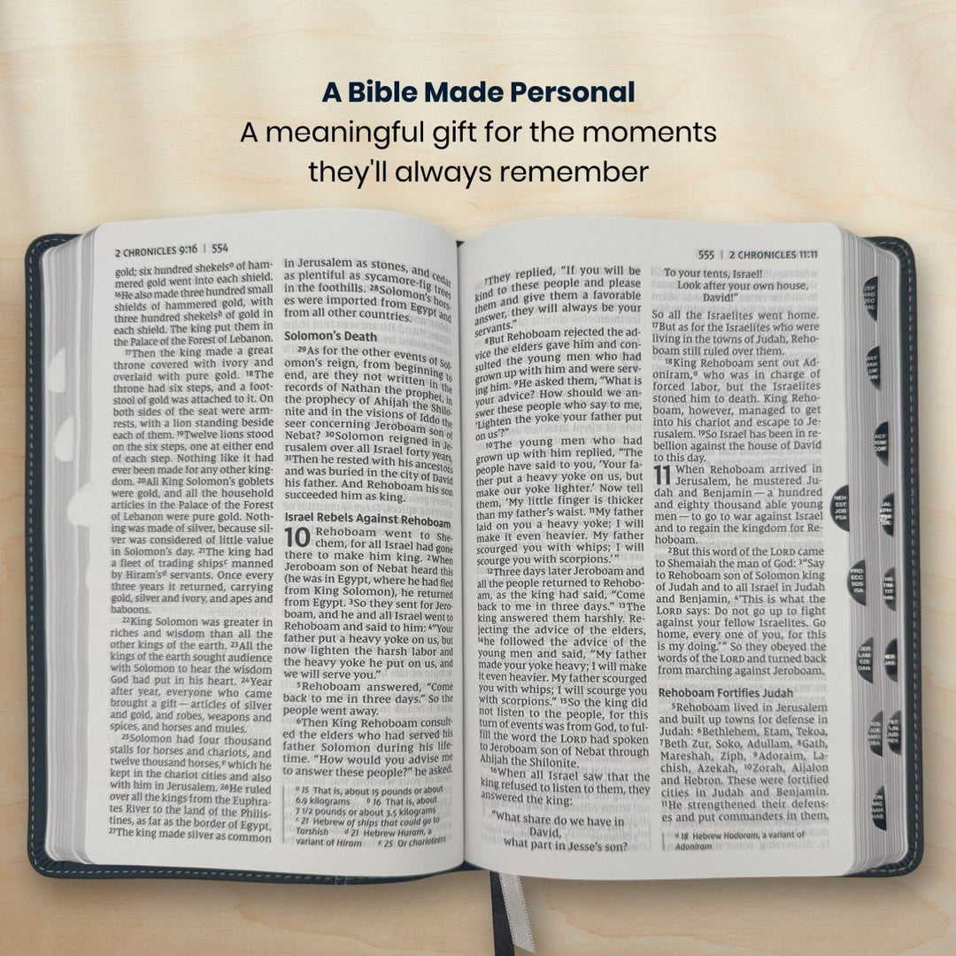 Custom Personalized Church Bible NIV Large Print | Black - Shepherds Shelf