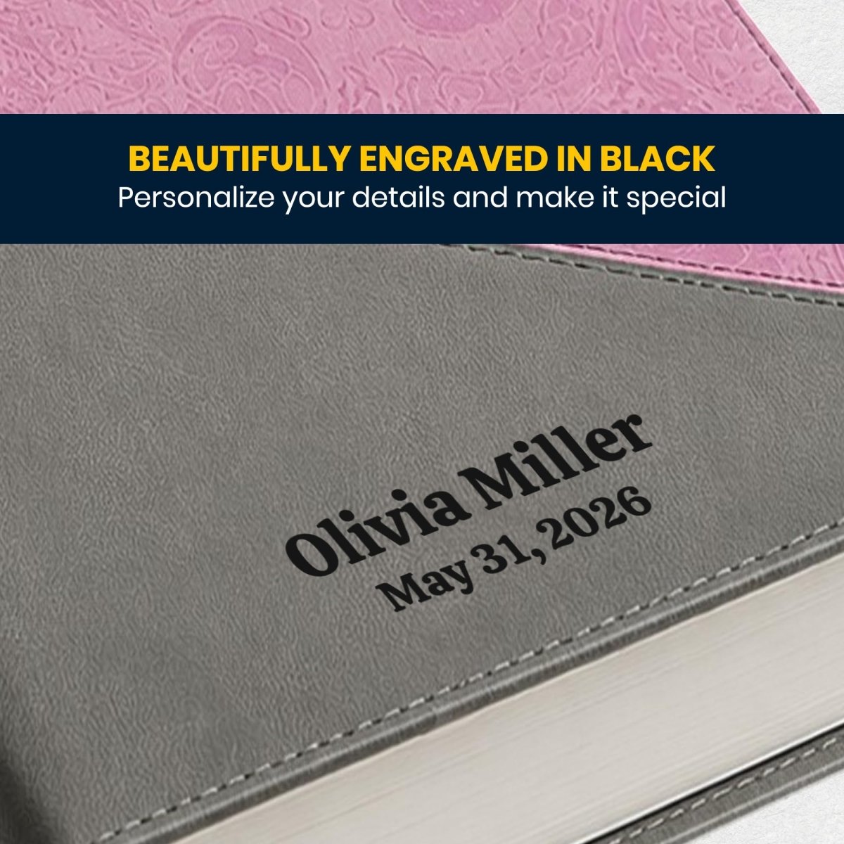 Custom Personalized Church Bible NIV Large Print | Pink - Shepherds Shelf