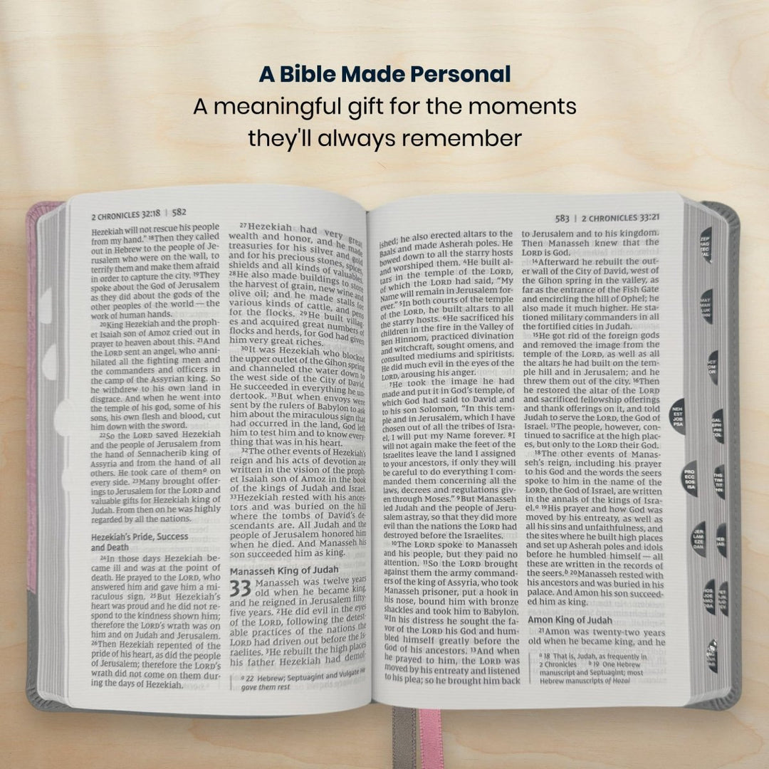 Custom Personalized Church Bible NIV Large Print | Pink - Shepherds Shelf