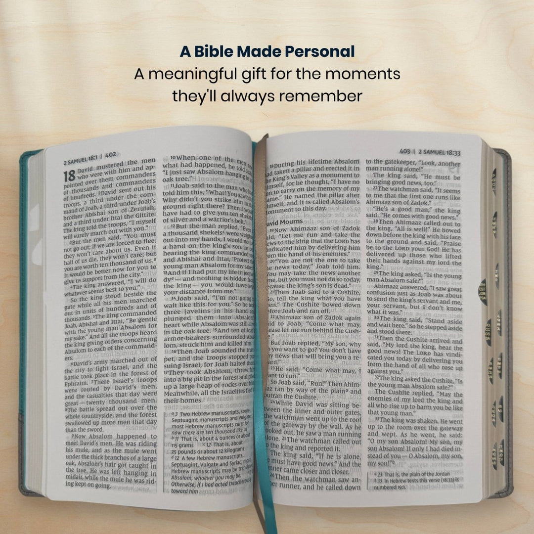 Custom Personalized Church Bible NIV Large Print | Teal - Shepherds Shelf