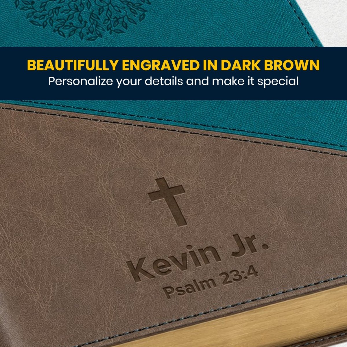 Custom Personalized Church Bible NIV Large Print | Teal - Shepherds Shelf