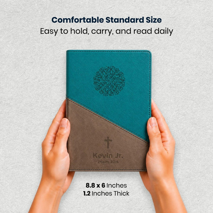 Custom Personalized Church Bible NIV Large Print | Teal - Shepherds Shelf