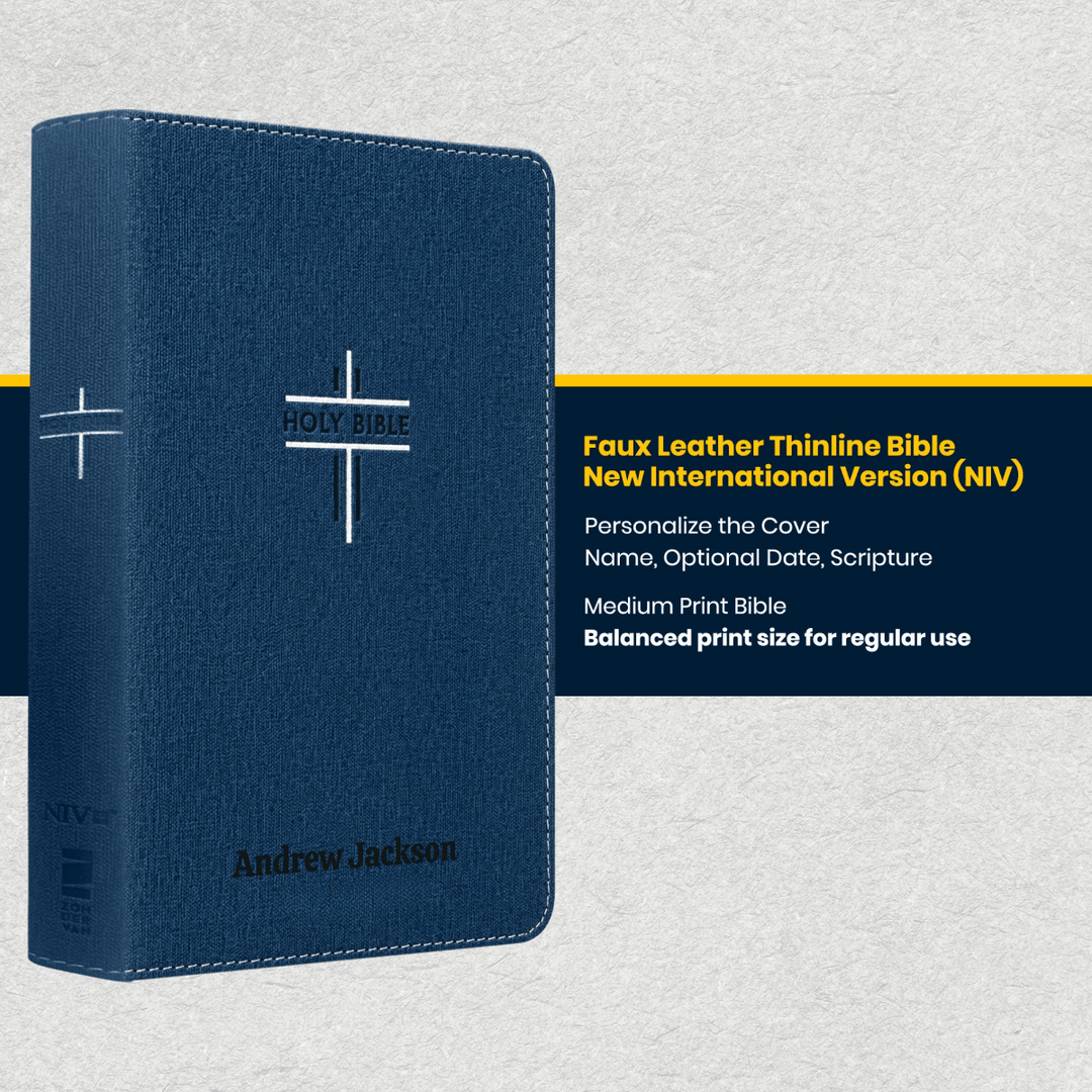 Custom Personalized Church Bible NIV Teen Bible Medium Print | Blue - Shepherds Shelf