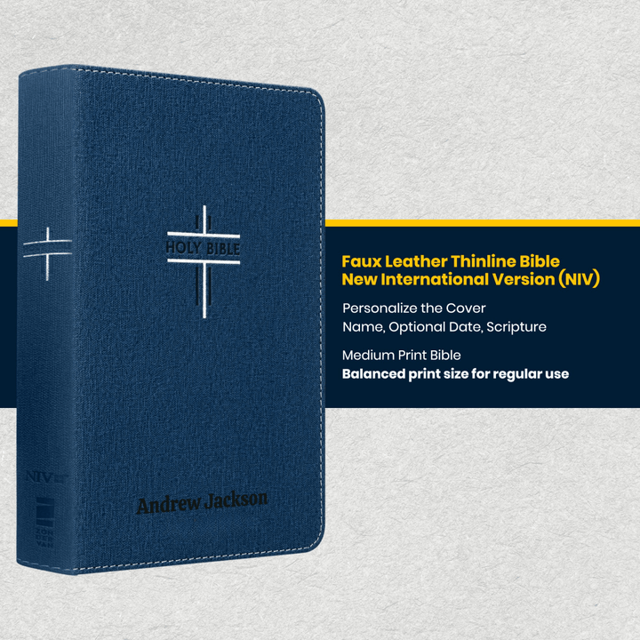 Custom Personalized Church Bible NIV Teen Bible Medium Print | Blue - Shepherds Shelf